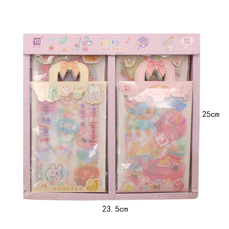 Set sticker cute quai xách , hình dán dễ thương