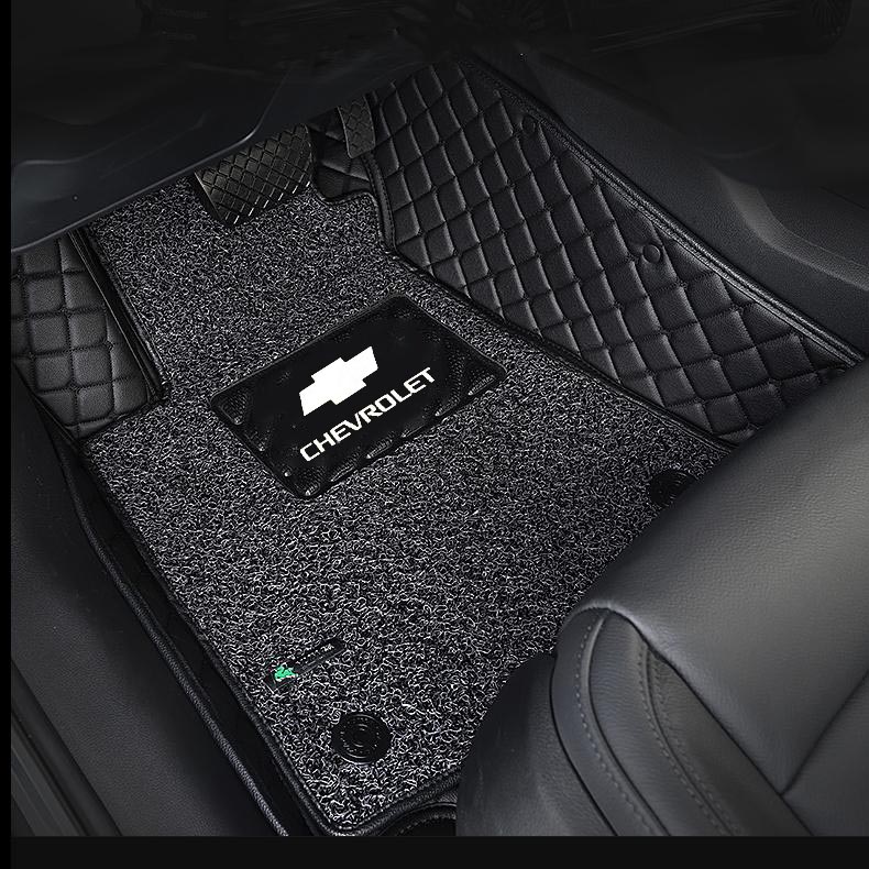 Thảm lót sàn ô tô da pu kèm thảm rối chống bẩn cho Chevrolet Captiva