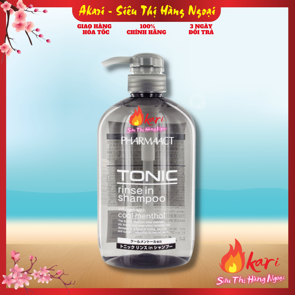 Dầu Gội PHARMAACT Tonic Gàu Dành Cho Nam 600ml - BTskin beauty love