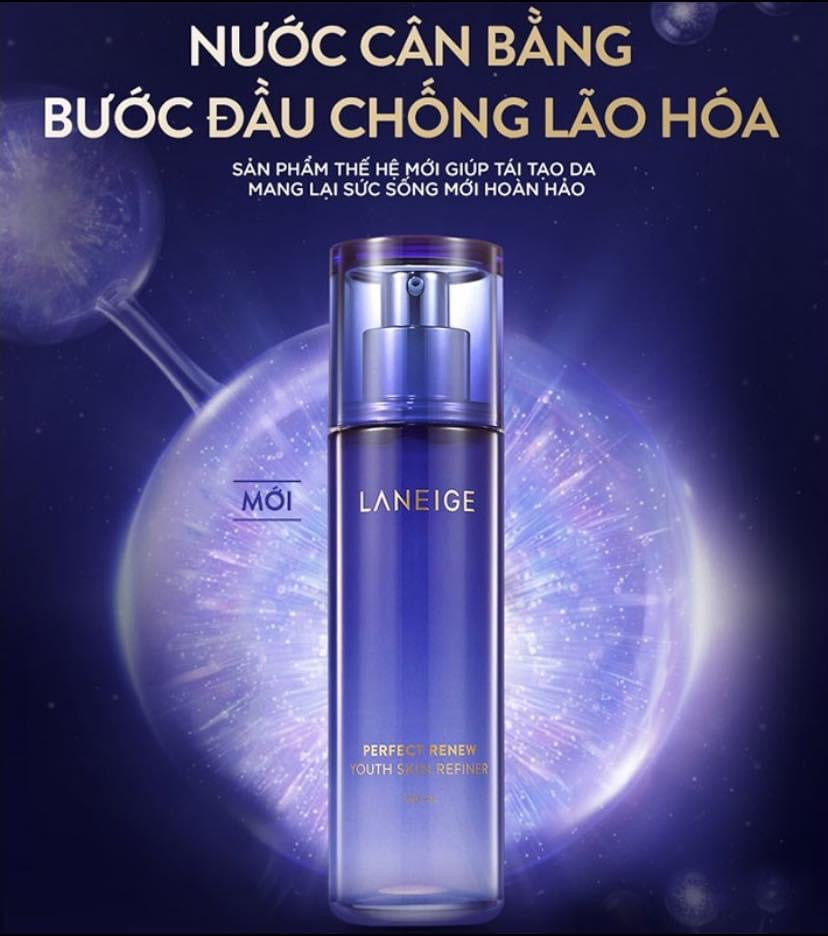 Nước cân bằng da dưỡng ẩm và chống lão hoá LANEIGE Perfect Renew Skin Refiner 120ml