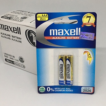 Vỉ 2 pin alkaline maxell aaa