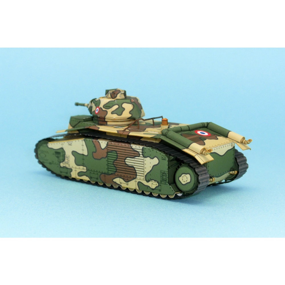 Mô hình giấy 3D Renault B1bis tỉ lệ 1/72