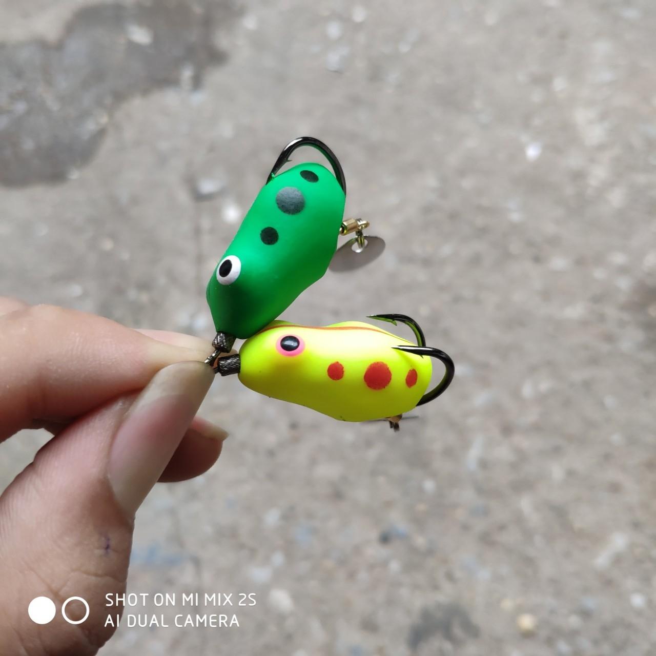 Nhái hơi, nhái thìa, mini frog, nhái Thái câu cá lóc siêu nhậy big sale