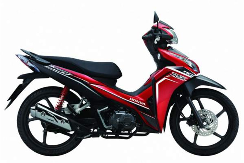 Cánh yếm phải WAVE RSX 110 2012 màu đỏ tem đen trắng *R340* (64700K07V00ZE)