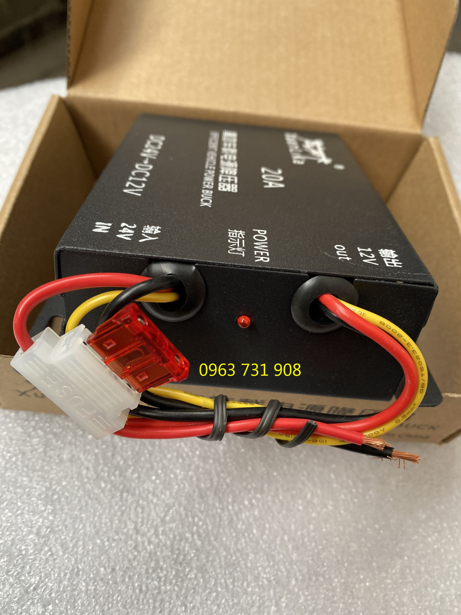 Đổi nguồn 24v xuống 12v 20A