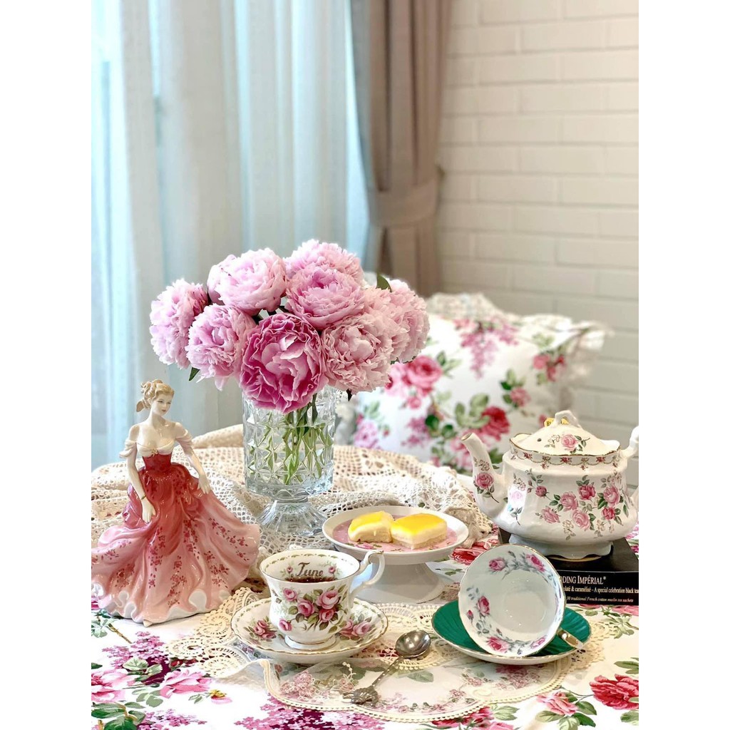 Lọ hoa ly thủy tinh pha lê phong cách châu Âu