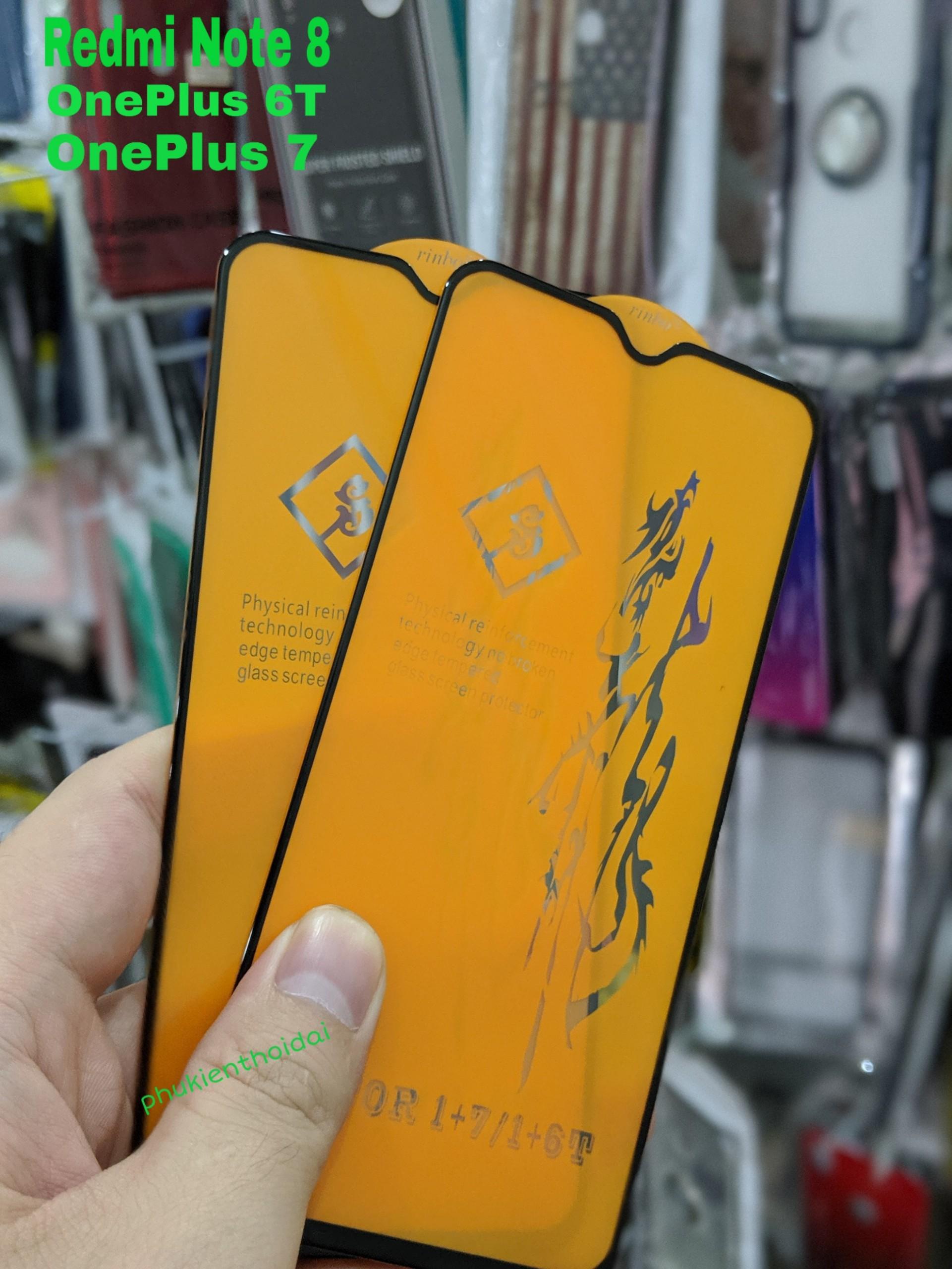 Cường lực xiaomi redmi note 8 / oneplus 6t / oneplus 7 full màn 6d cao cấp chất đẹp vát cạnh 2.5d
