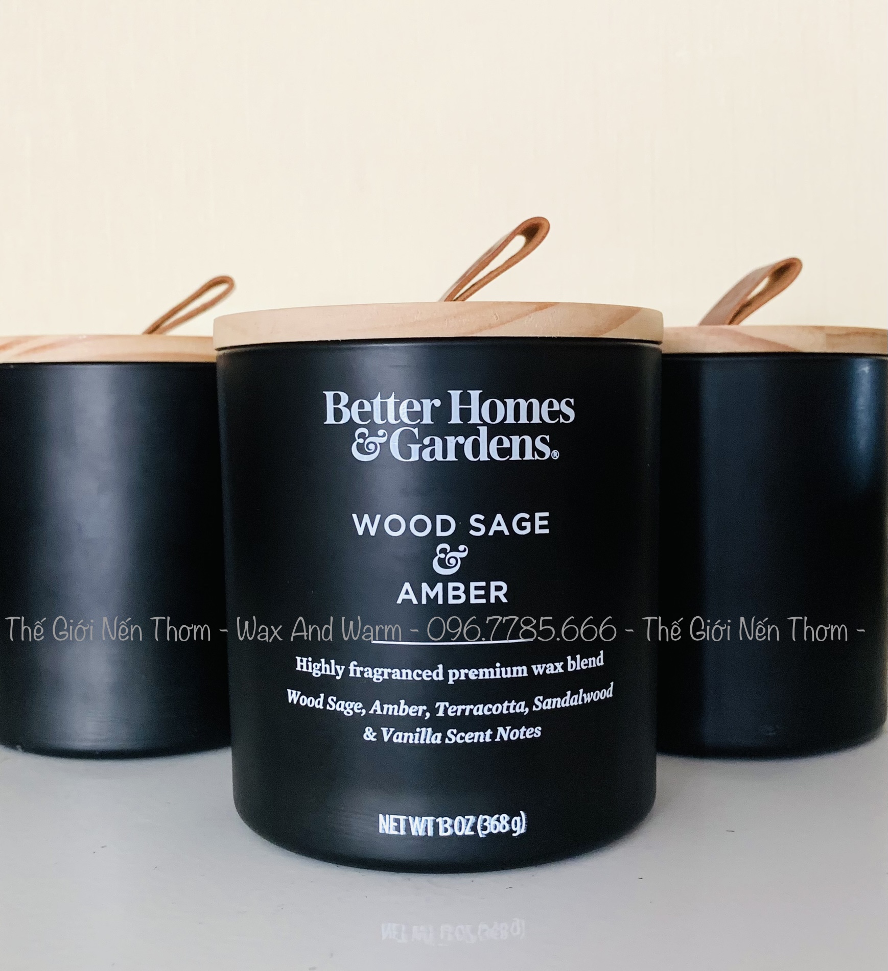 Nến thơm better homes & gardens 368gr 13oz bấc gỗ 9 mùi