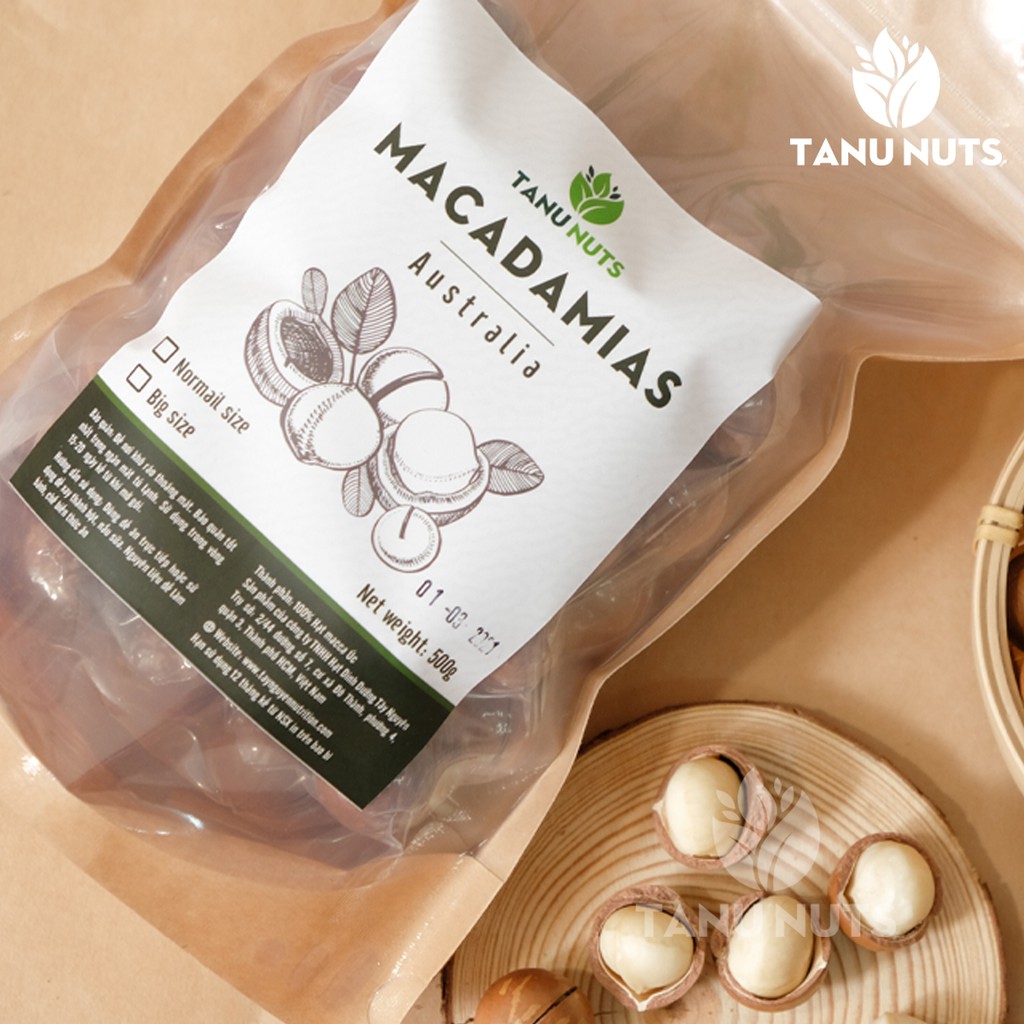 Hạt Macca Nứt Vỏ TANU NUTS - Hạt Macca Úc Đã Rang Sấy