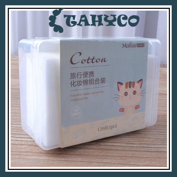 Bông tẩy trang cotton pads 120 miếng nội địa Trung TAHYCO BTT02
