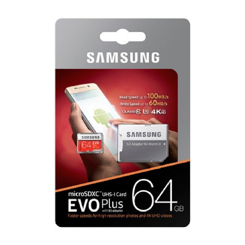 Thẻ nhớ Samsung EVO 64Gb Plus 100MB/s