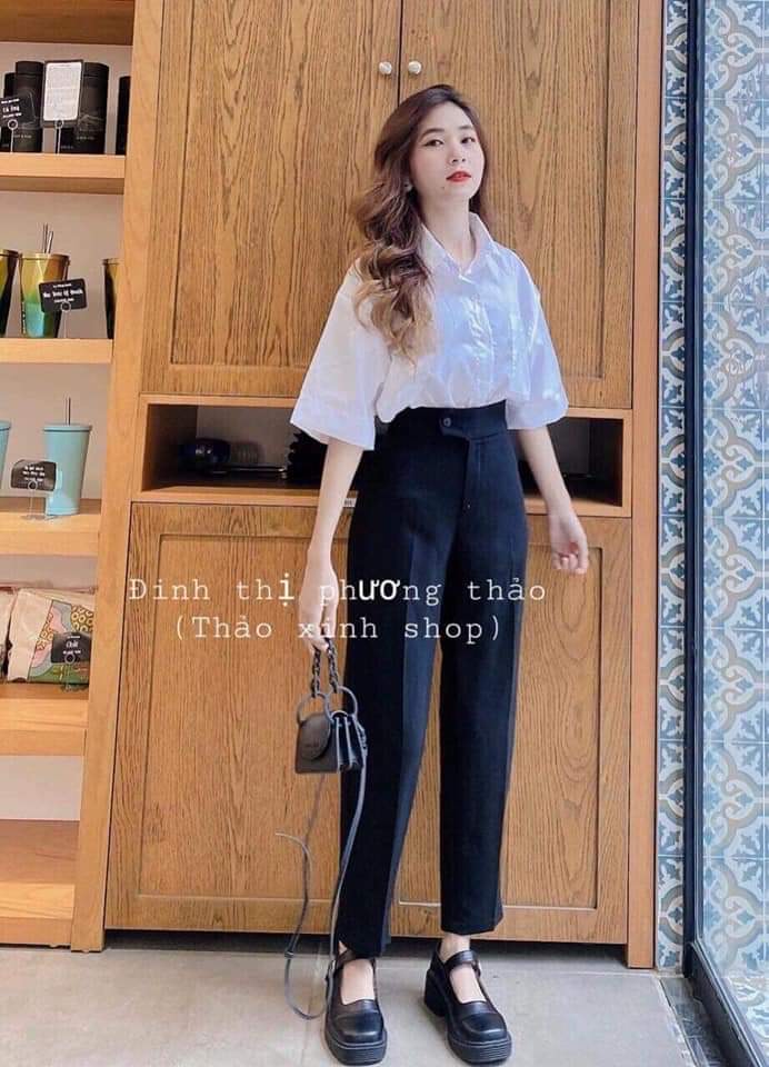 QUẦN BAGGY TÂY NÚT LỆCH SNU
