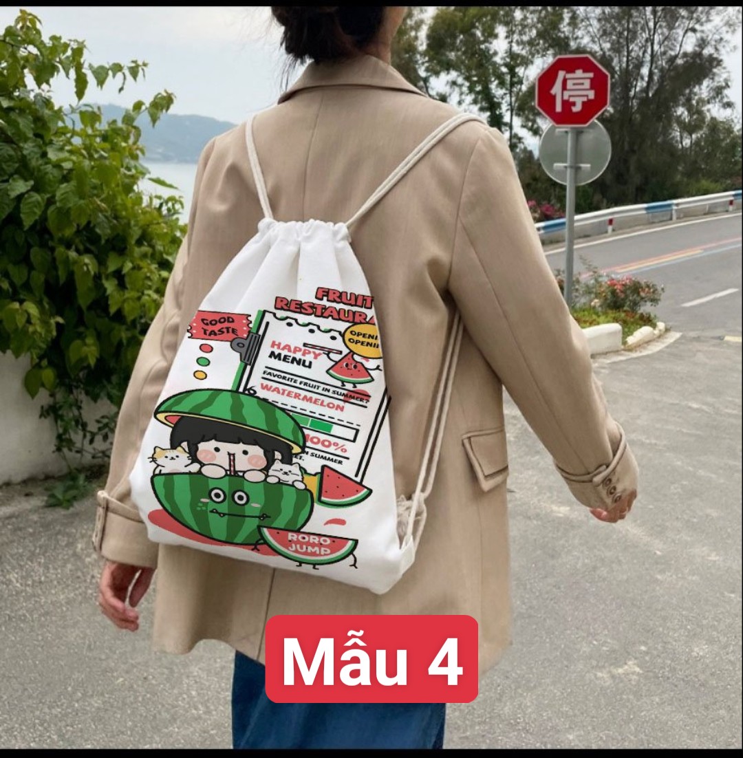 Balo dây rút hình cute năng động