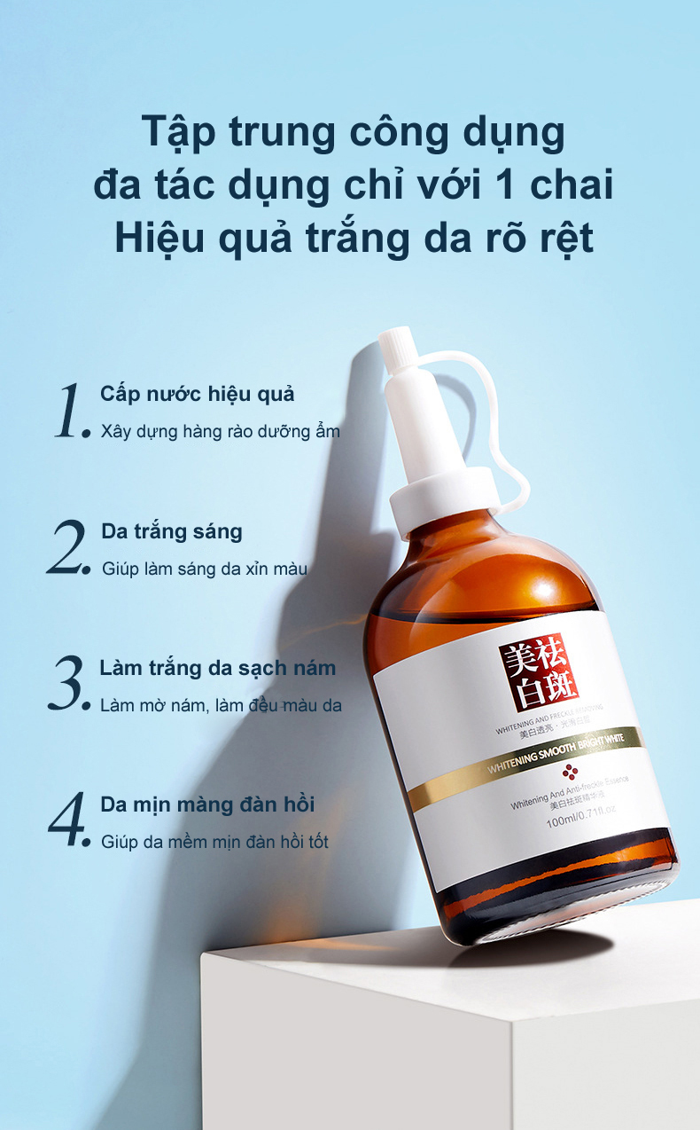 100ml Tinh chất dưỡng trắng serum Xóa nám nhanh chóng Tinh chất dưỡng ẩm dưỡng trắng sáng da loại bỏ nếp nhăn và nám thu nhỏ lỗ chân
