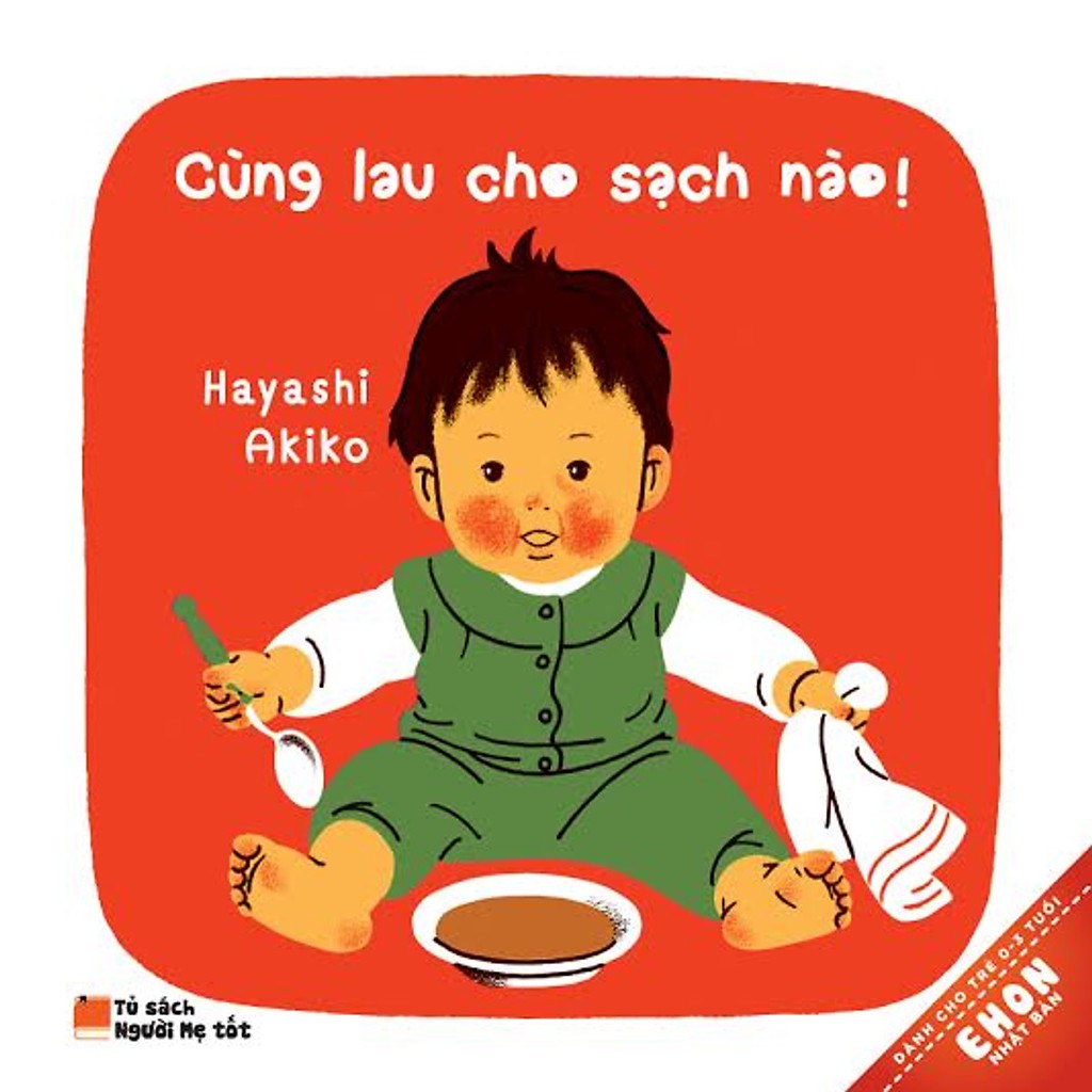 Sách - ehon nhật bản - cùng lau cho sạch nào