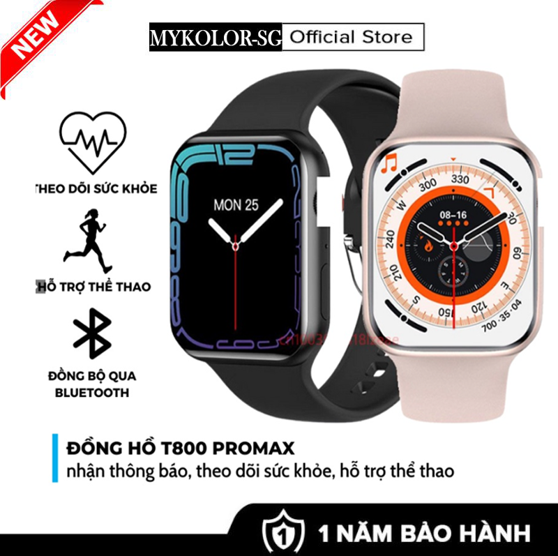 Đồng Hồ Thông Minh T800 Promax Bản 5.0 Kết Nối Bluetooth Nghe Gọi Nhận ...