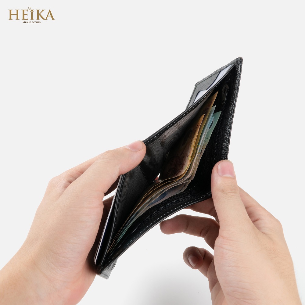 Bóp nam/Ví nam Mony da bò cao cấp thương hiệu HEIKA