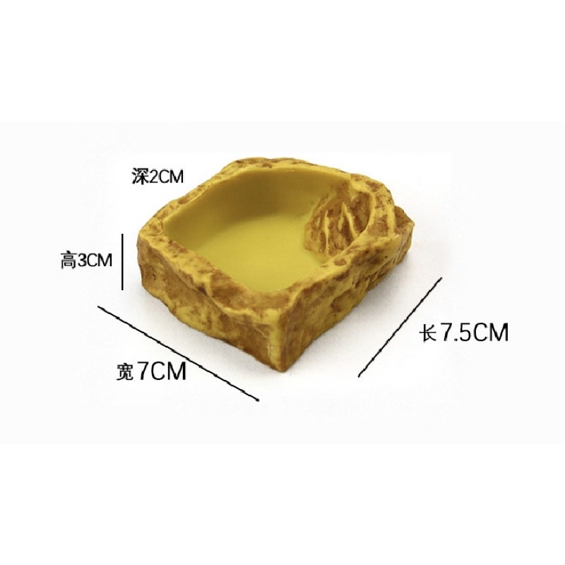 Bát ăn bò sát kiểu cổ đại - Bát ăn bát nước cho bò sát