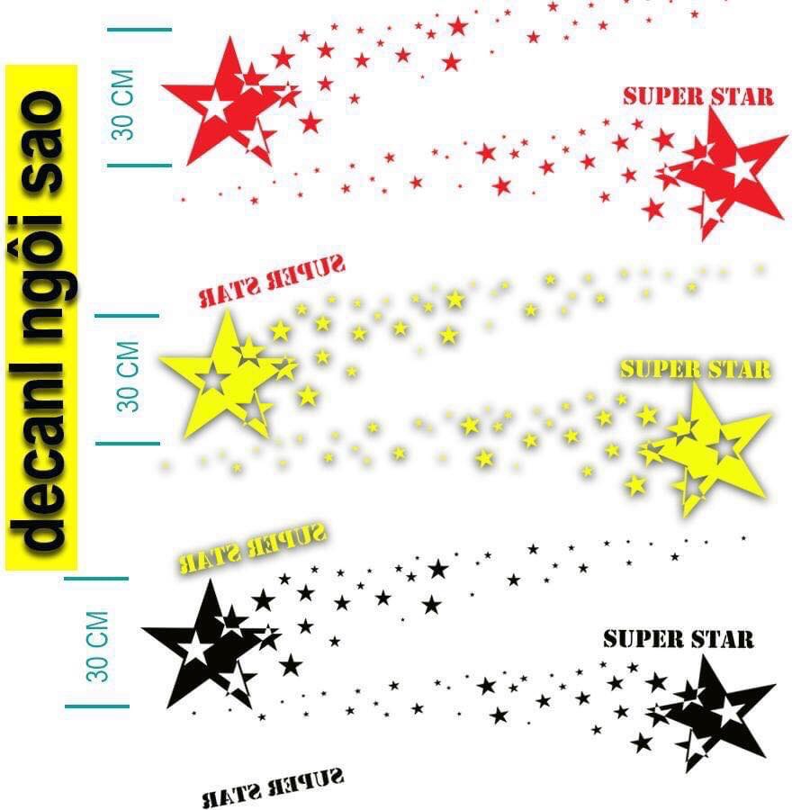 [XE TẢI]Decal trang trí xe hơi xe tải độc lạ - Decal ngôi sao