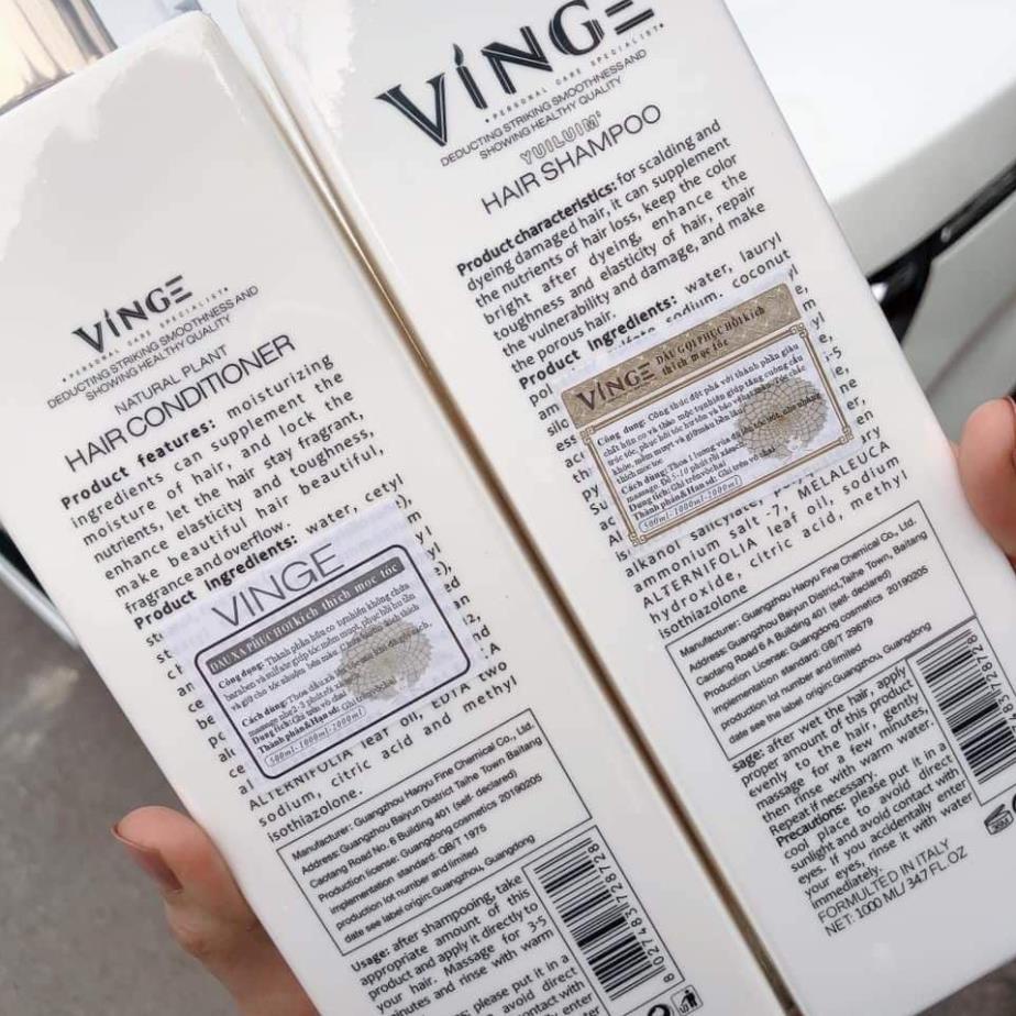 [HÀNG HOT]  CẶP 2 CHAI Dầu gội VÀ XẢ collagen vinge 1000ml