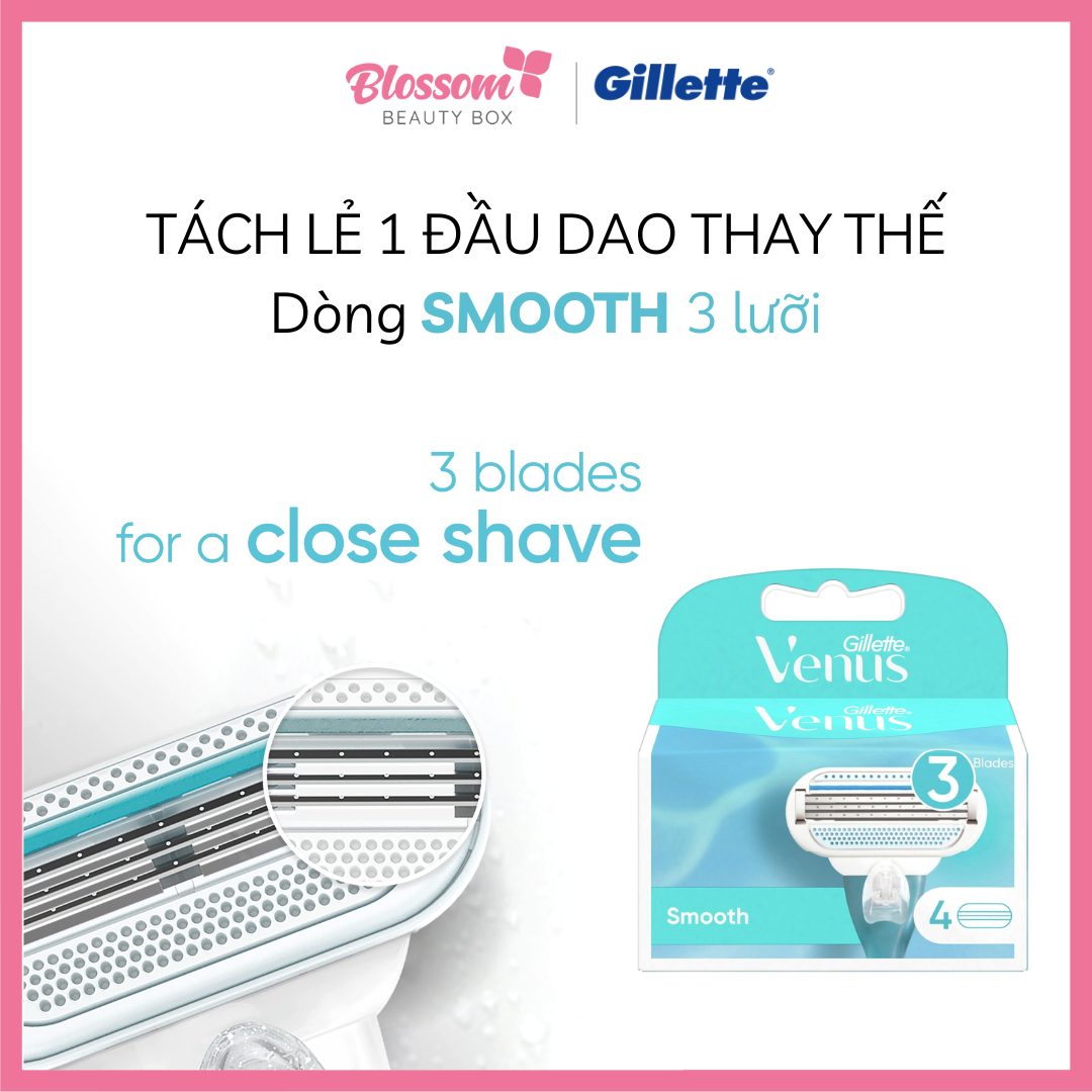 Đầu dao thay thế Gillette Venus Extra Smooth/Sensitive