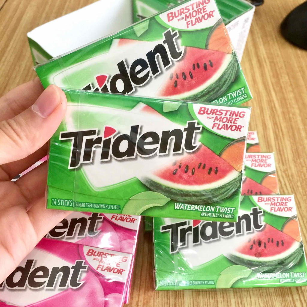 [HCM](4 vị) Kẹo gum Trident (14 viên - Sugarfree) - USA