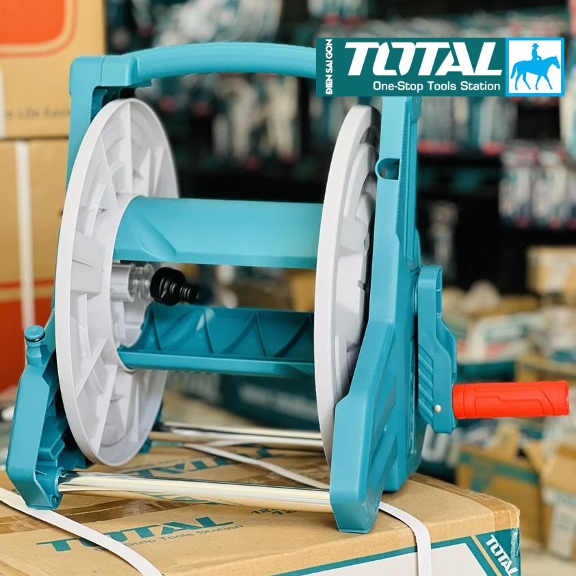 Rulô dụng cụ cuộn ống nước rút gọn ống 14mm 1/2inch cuộn 40m total thhr40122