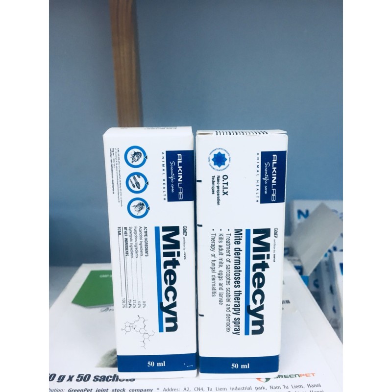 Thuốc Xịt Đặc Trị Ve, Ghẻ, Nấm Kế Phát, Nấm Da - MITECYN 50ml