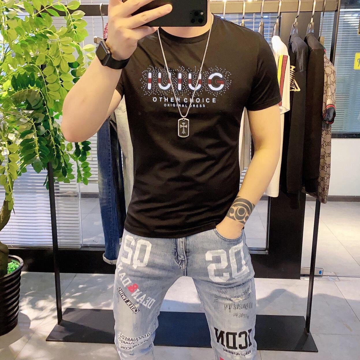 Áo thun nam màu trắng phong cách hàn quốc thời trang cao cấp Tienfashion26 MS163 chất liệu thun mềm mại co giãn tốt  thoáng mát thiết kế thời trang phù hợp xu hướng hiện nay