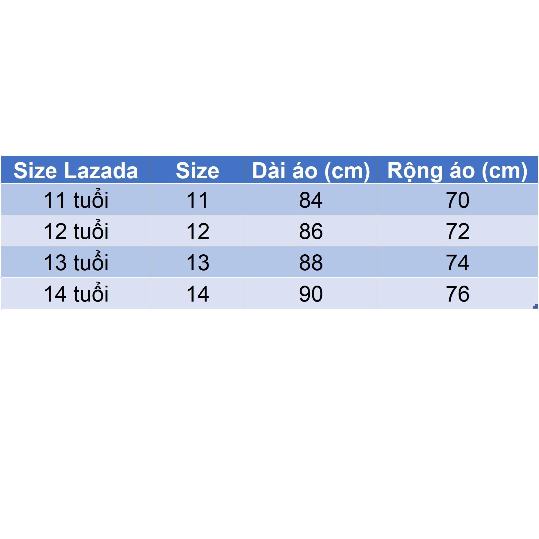 Đầm maxi cho bé gái size đại
