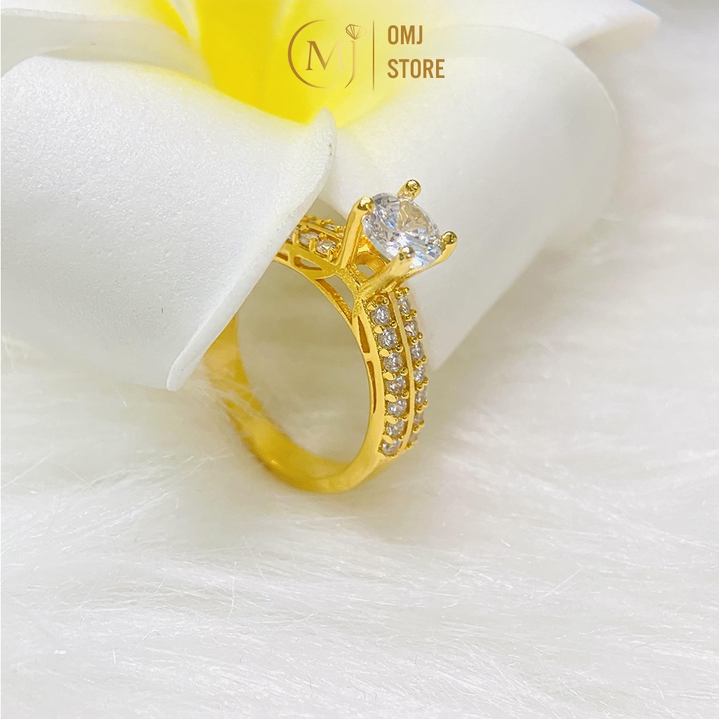Nhẫn nữ OMJ3000 đính đá sang chảnh lấp lánh