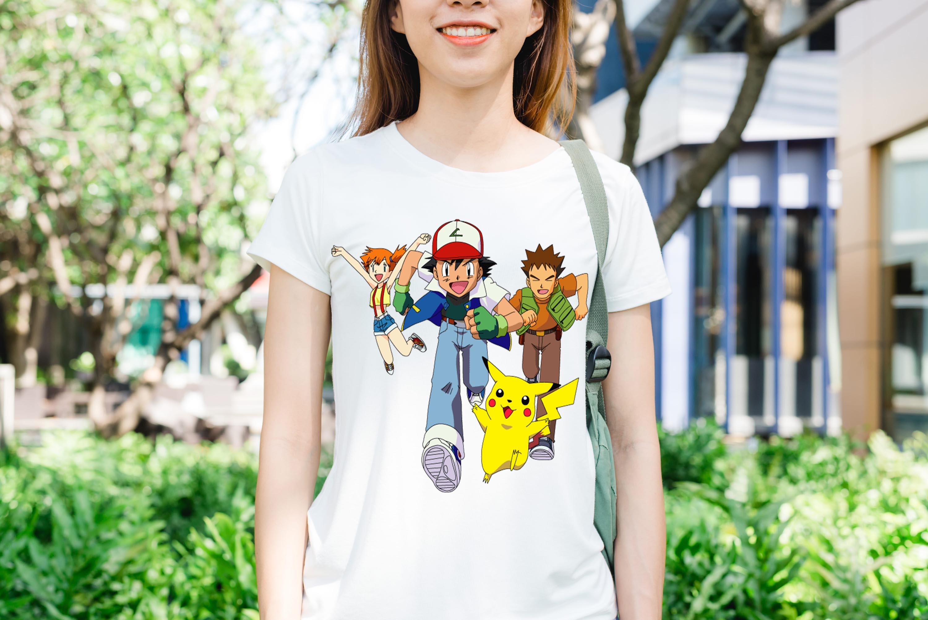 [HCM]Áo thun in hình pikachu chạy đua