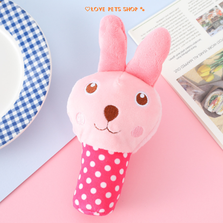 Đồ chơi nhồi bông hình các loài vật có kèn kêu cho Chó Mèo - Love Pets Shop