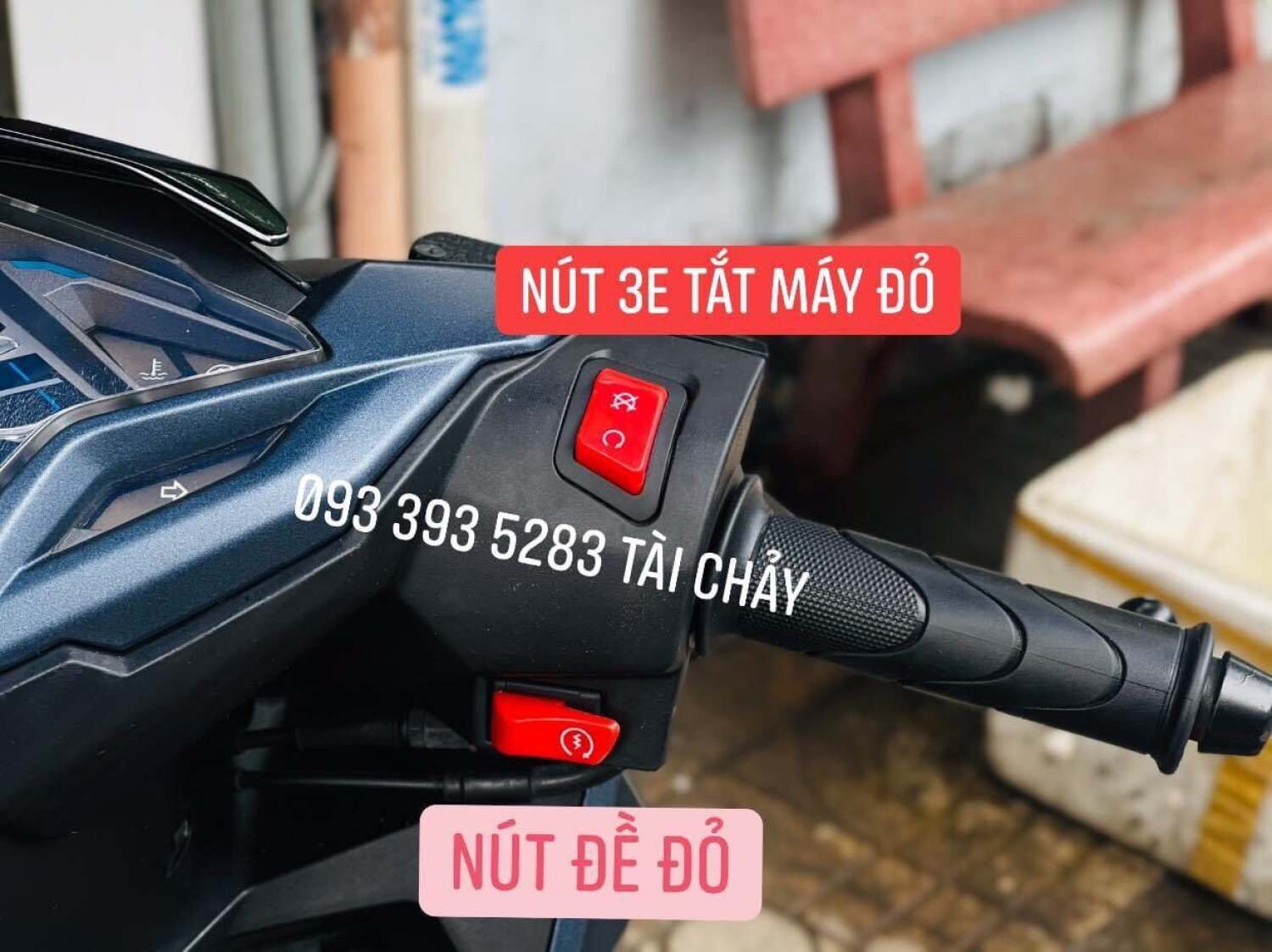 COMBO NÚT ĐỀ ĐỎ + NÚT 3S ĐỎ CHO VISION 2015 - 2022 / AB 13-20/ VARIO 2017