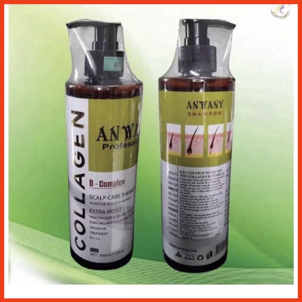 Dầu gội bưởi - dầu gội kích thích mọc tóc anwany collagen 500ml