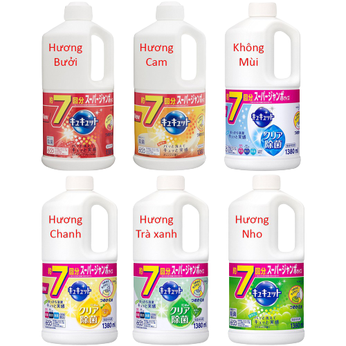 Nước rửa chén/bát Kao đậm đặc 1380ml & 2000ml nội địa Nhật