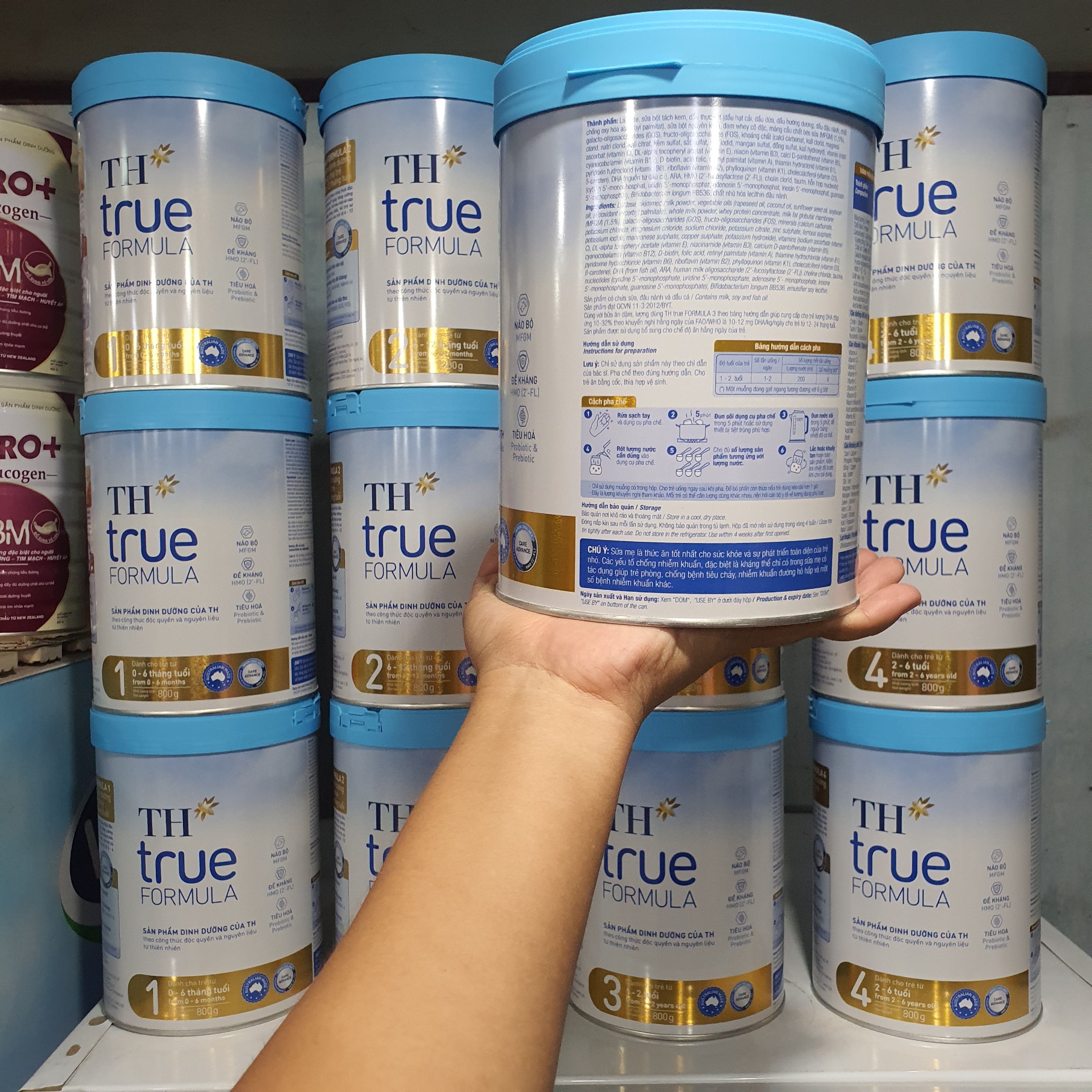 Sữa Bột TH TRUE MILK FORMULA số 3 lon 800g ( 1 - 2 tuổi ) Date 27/02/2025