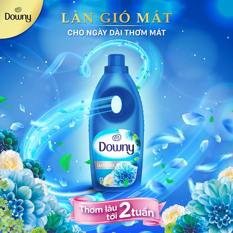 Nước Xả Vải Downy (Mới) Làn Gió Mát Dây 10 gói