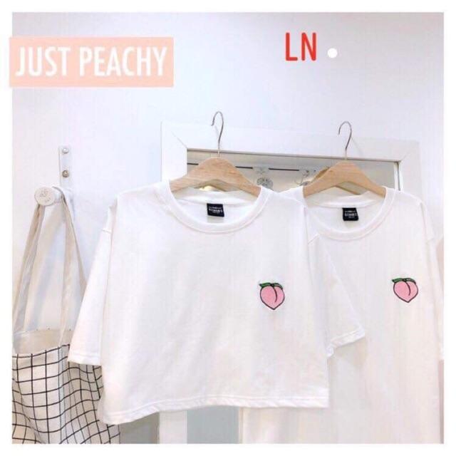 Áo croptop quả đào ngắn tay LNG0220