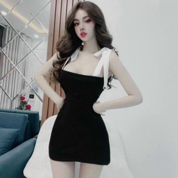 Đầm body cột dây ruy băng Trắng TOP 🎀