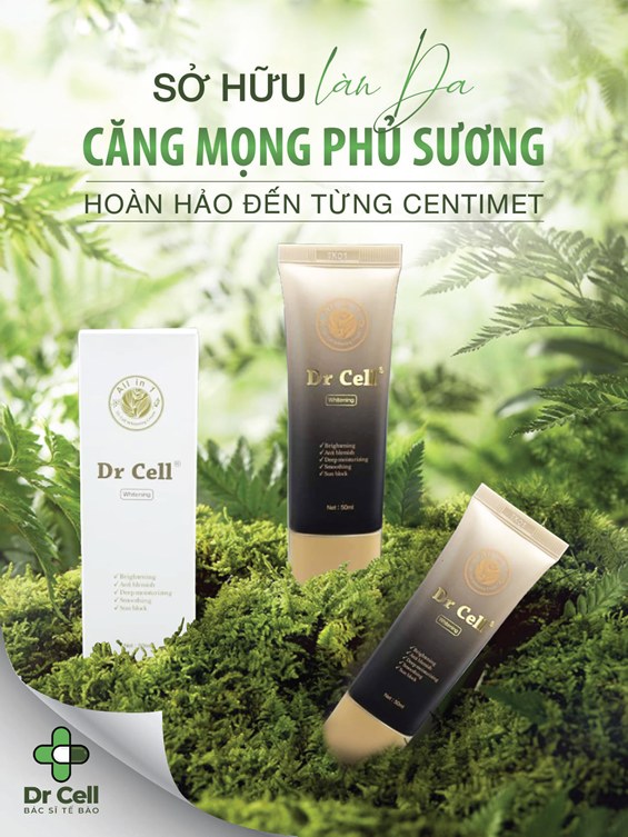 Kem tươi chống nắng dr cell spf50 - 50ml - hàn quốc - dưỡng ẩm chống nắng nâng tone trắng mịn căng bóng