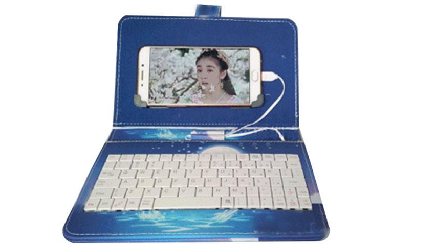 Combo bao da bàn phím kèm chuột + lót chuột cho điện thoại máy tính bảng từ 4.5-7 inch