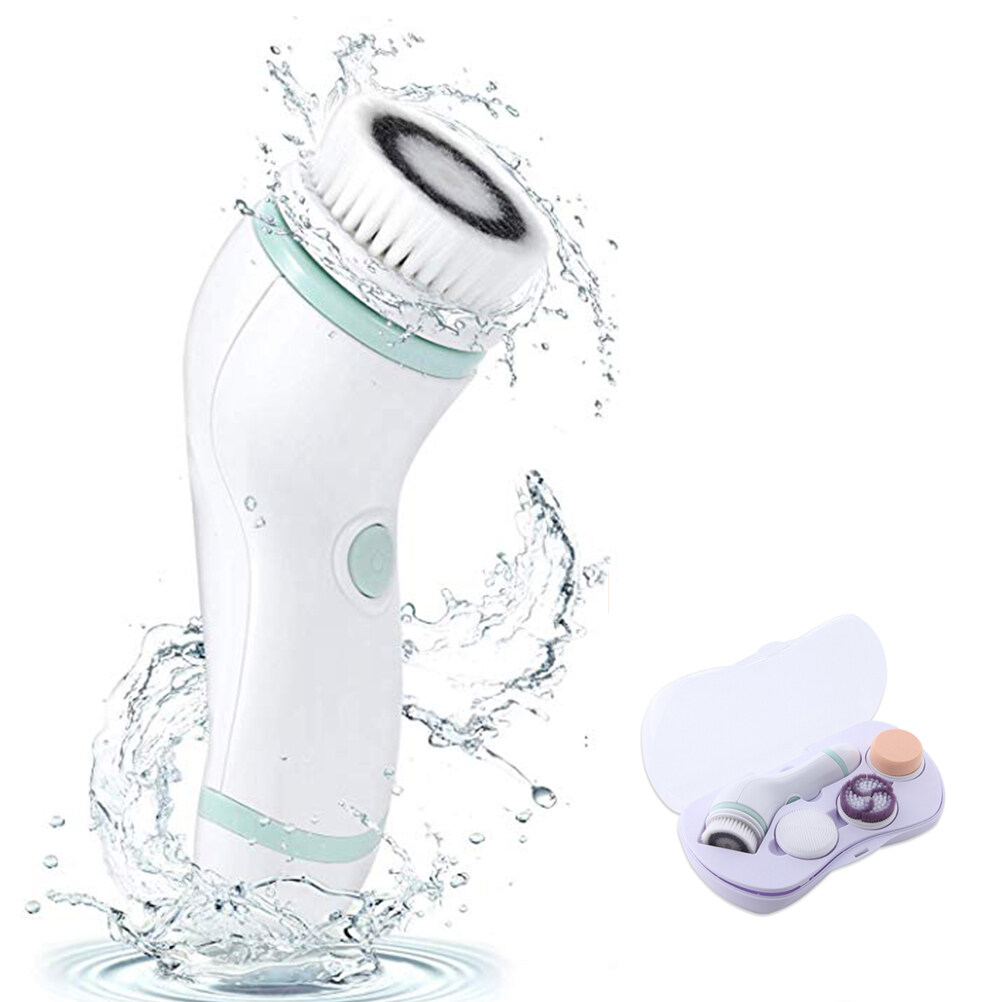 4 in 1 Electric Facial Cleansing Brush IPX6 Waterproof Facial Cleansing