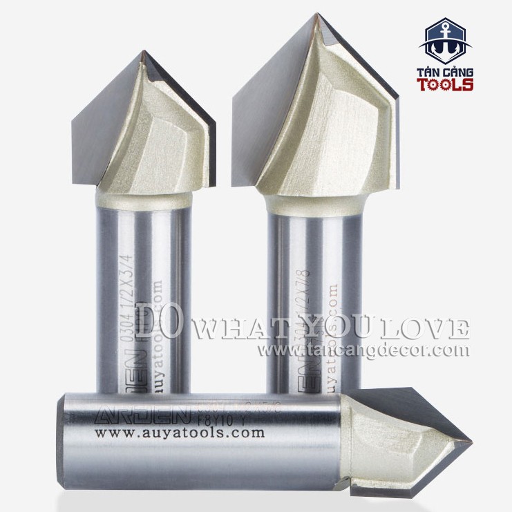 Mũi Router Arden Đánh Rãnh V 45/60 Độ Cốt 6.35 mm