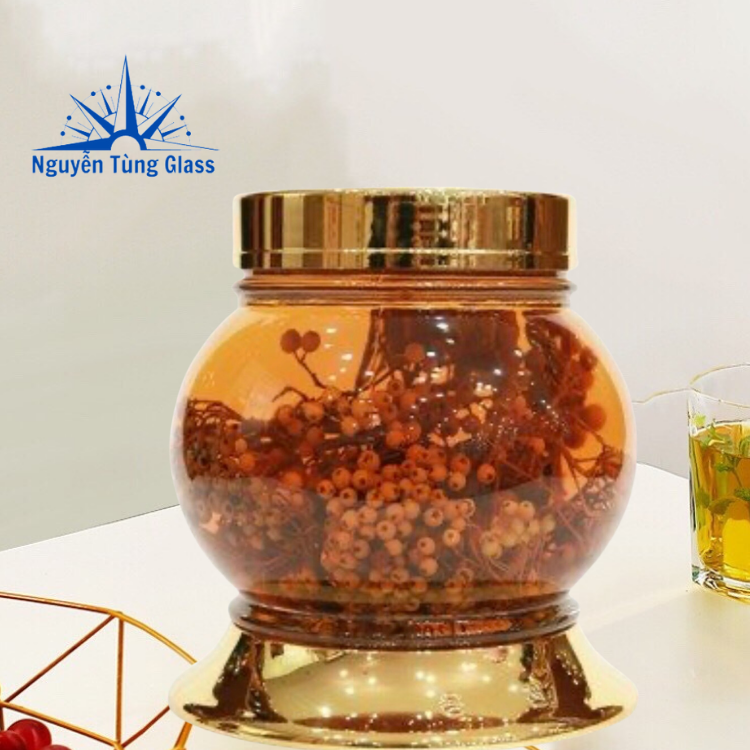 Bình ngâm Tửu sâm thủy tinh 2.7 lít sâm phú hòa