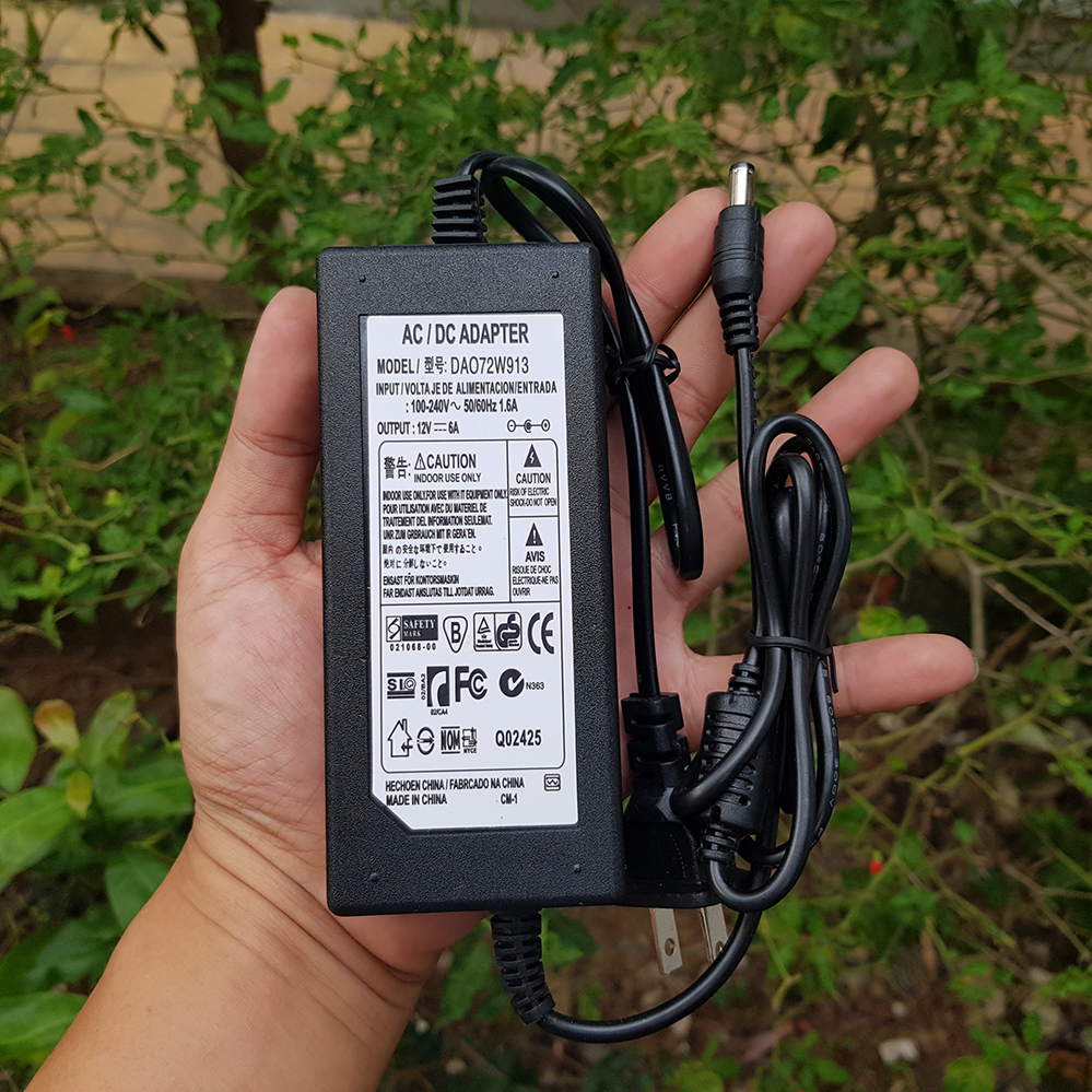 Adapter Nguồn 12v 6A loại tốt