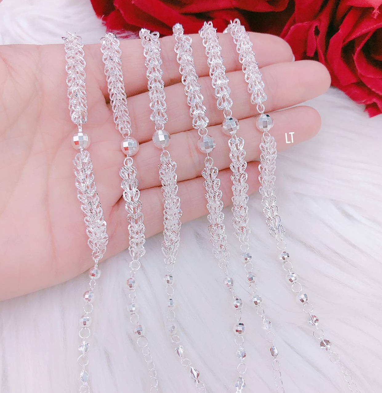 Lắc tay nữ bạc Ý cao cấp MS156e