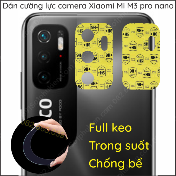 Dán cường lực camera Xiaomi Poco M3 pro bảo vệ cam