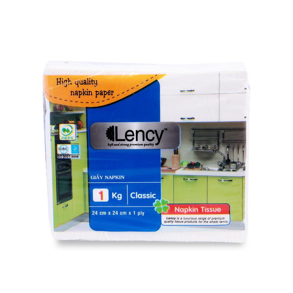 Khăn Giấy Ăn Lency Napkin 24Cm 1KG (Sale)