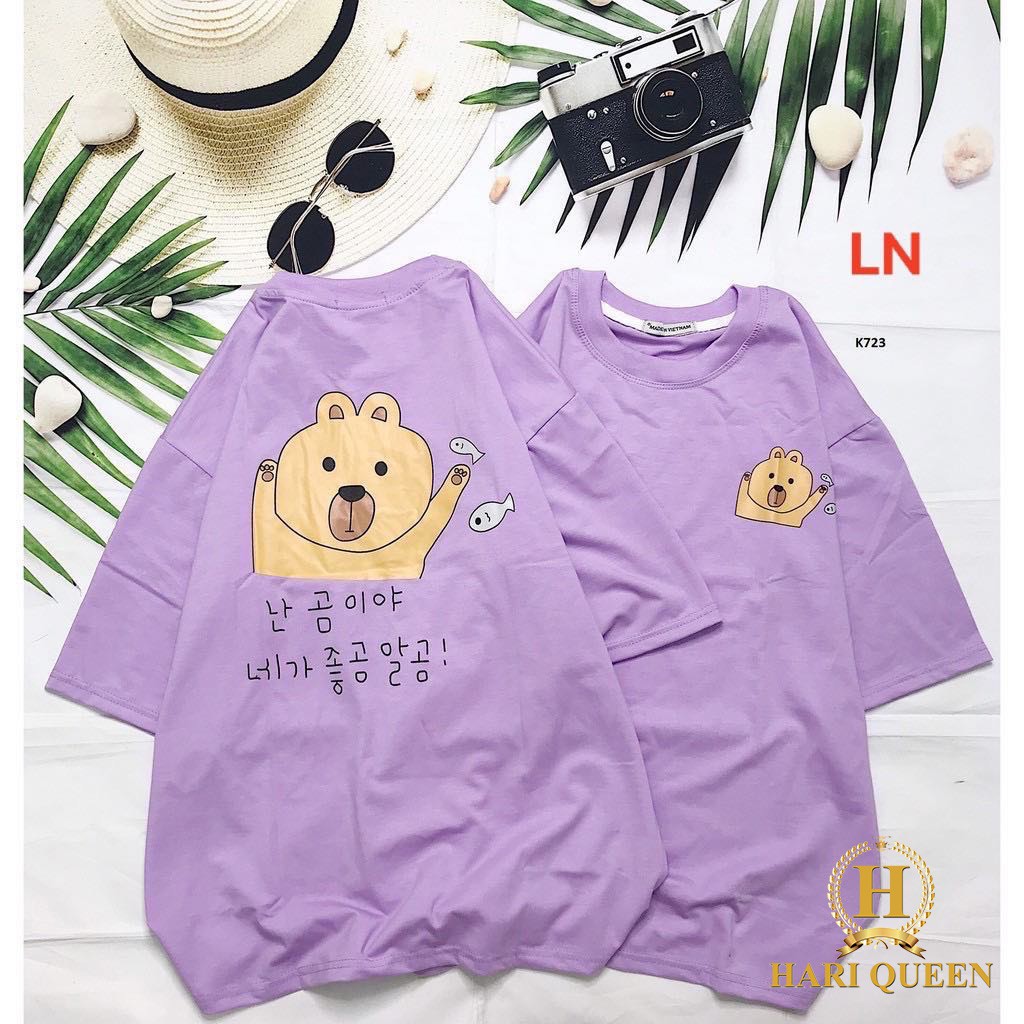 Áo phông gấu cá chữ hàn lng0420